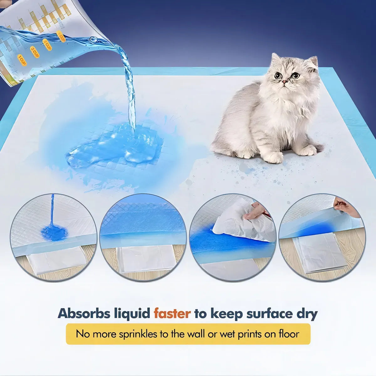 🐾Sabanillas Absorbentes para Mascotas 45x60cm – Pack x100 Unidades | 5 Capas | Desechables