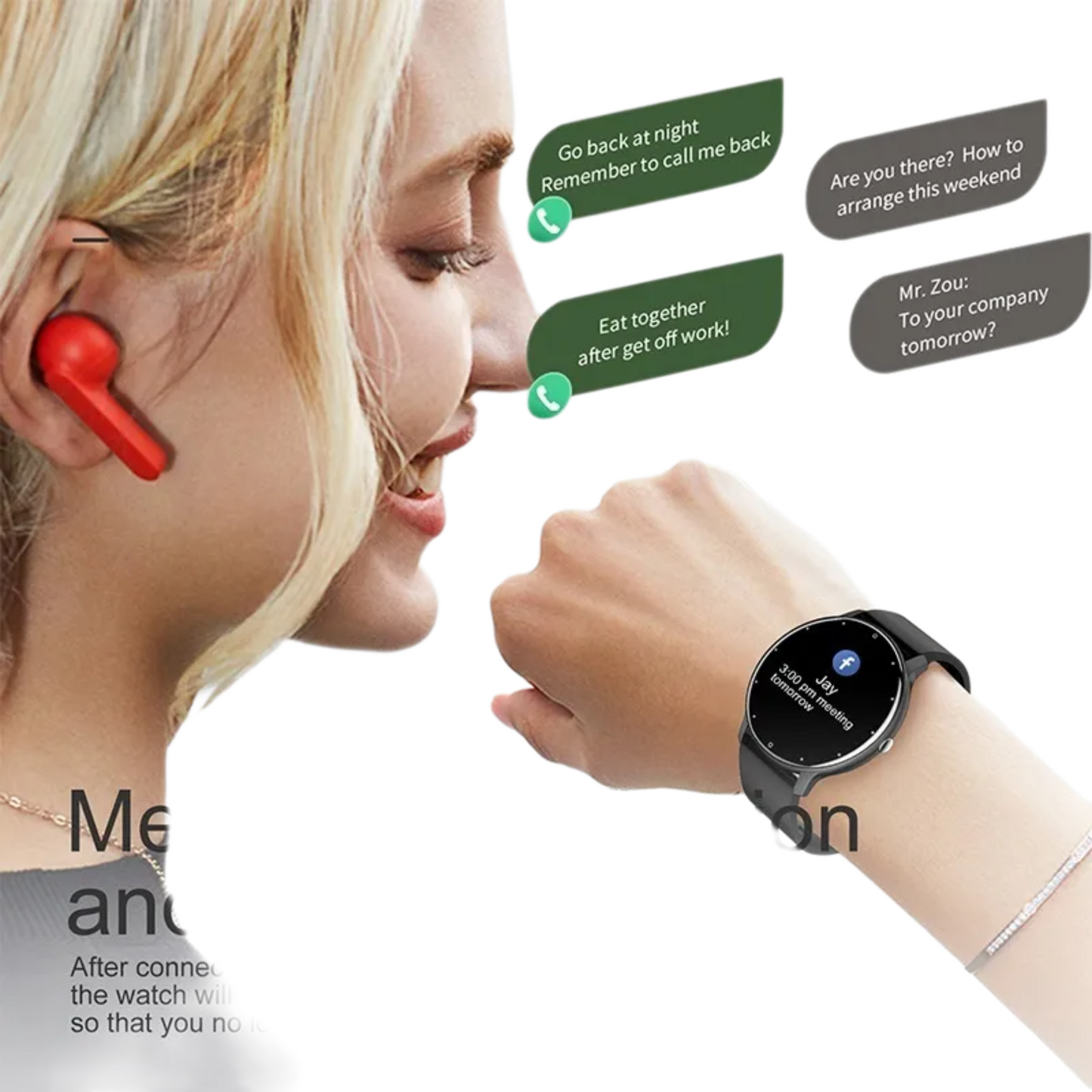 Smartwatch Deportivo LIGE BW0223 | IP67 | Pantalla Táctil 1.39" | Bluetooth | Multilenguaje