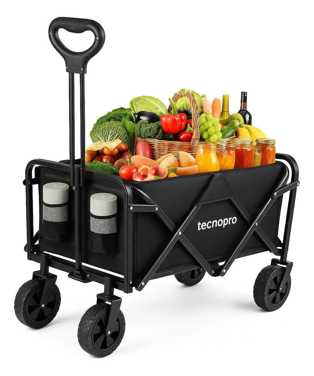 🛒 Carro Plegable Multiuso con Ruedas Todo Terreno | 100 kg de Capacidad