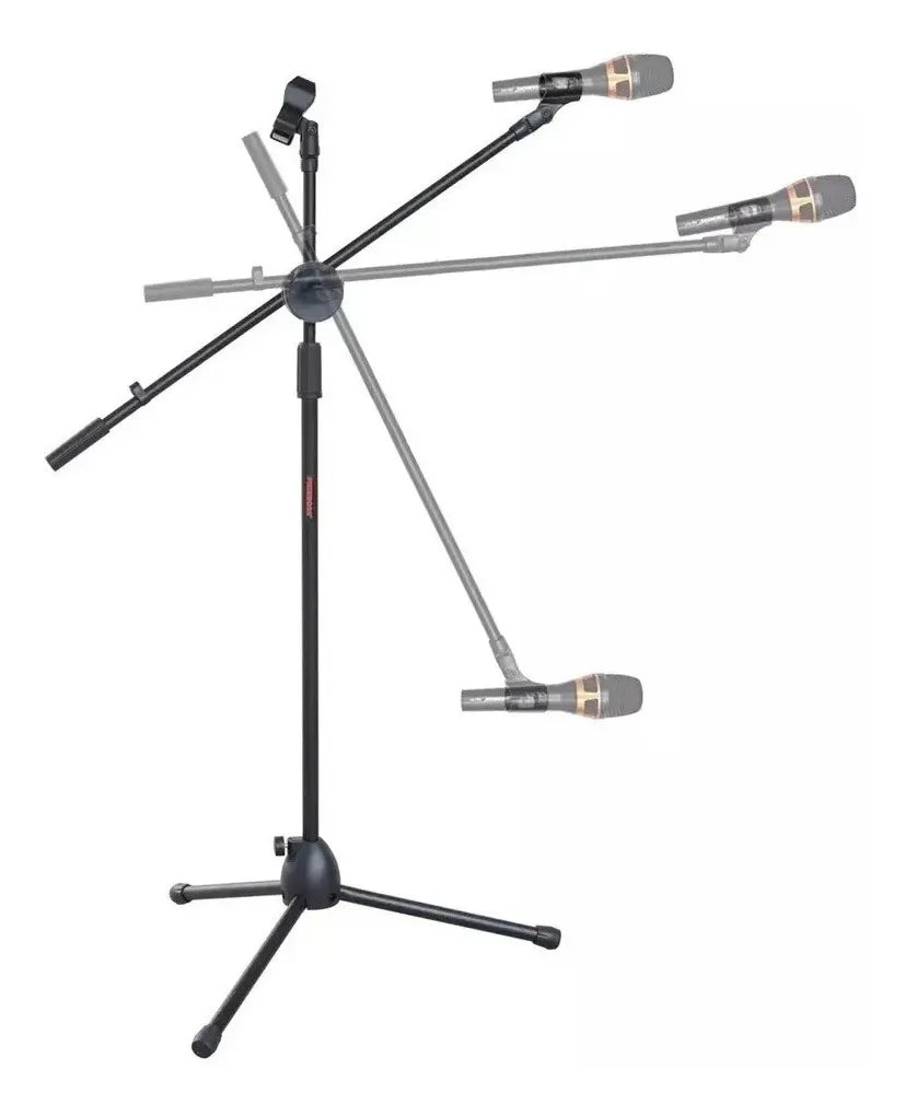 🎤 Soporte Pedestal de Micrófono con Brazo Boom Metálico | Altura Ajustable de 80 cm a 1.6 m