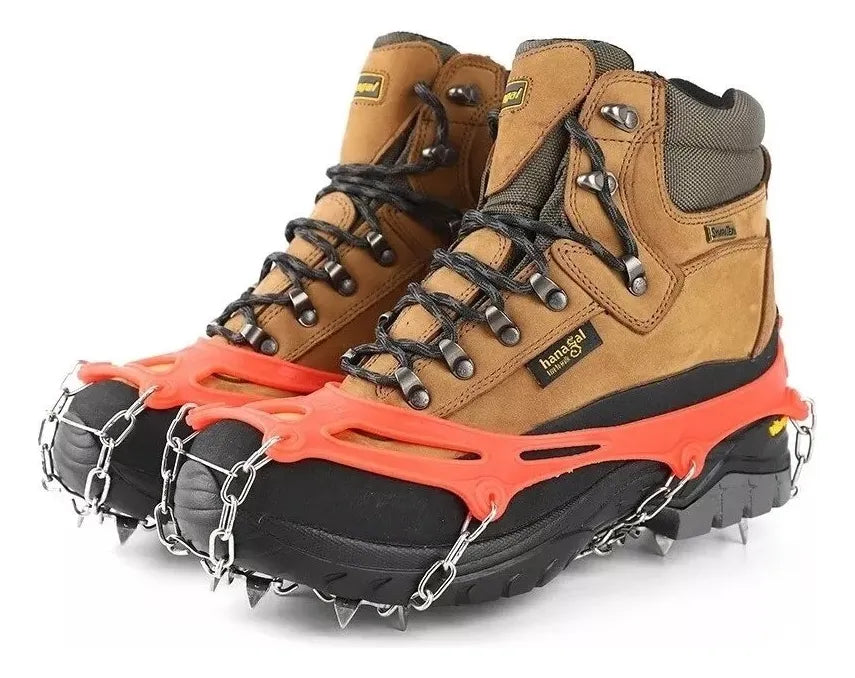 Crampones Antideslizantes para Hielo y Nieve | 8 Puntas de Acero Inoxidable | Con Bolsa de Almacenamiento