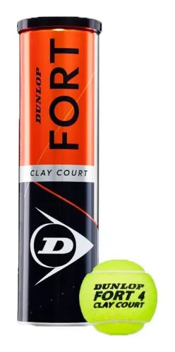 Tarro de Pelotas de Tenis Dunlop Fort Clay Court – 4 Unidades