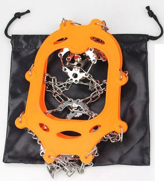 Crampones Antideslizantes para Hielo y Nieve | 8 Puntas de Acero Inoxidable | Con Bolsa de Almacenamiento