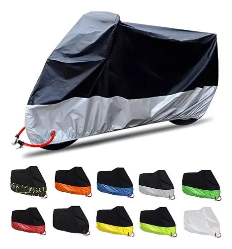 🏍️ Funda Impermeable para Moto o Cuatriciclo + Bolsa de Almacenamiento | Universal | 24.5 x 12.5 cm