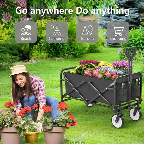 🛒 Carro Plegable Multiuso con Ruedas Todo Terreno | 100 kg de Capacidad